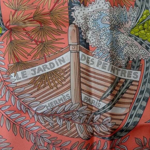 HERMES Pink Silk Scarf - Picture 5 of 8